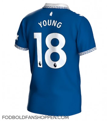 Everton Ashley Young #18 Hjemmebanetrøje 2023-24 Kortærmet